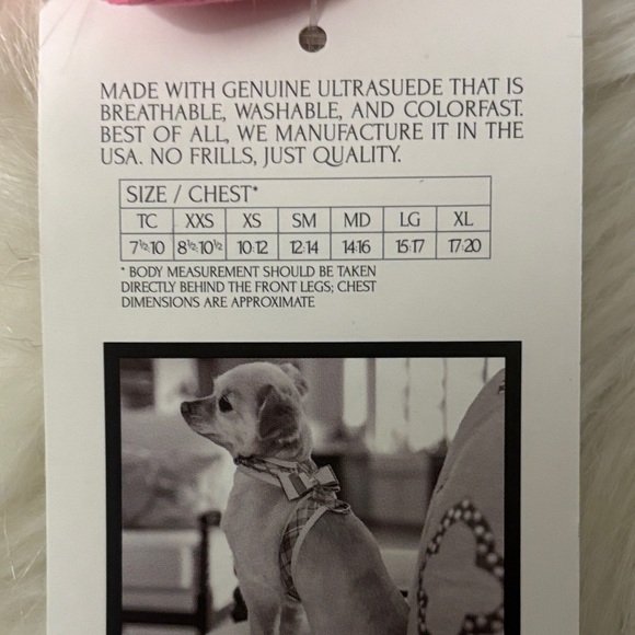 Susan Lanci Tinkie Collar & Harness - Pink XXS - Picture 3 of 5